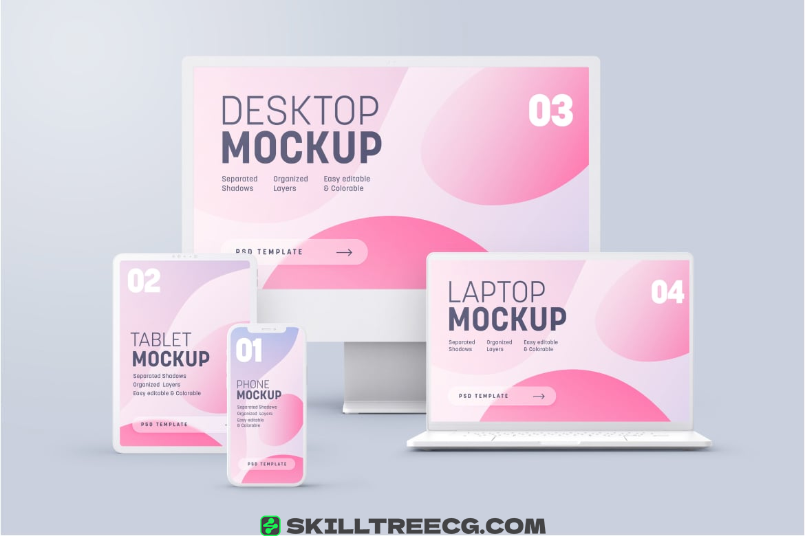 图片[3]-Multi Device Clay Mockup Set（274332）-技能树